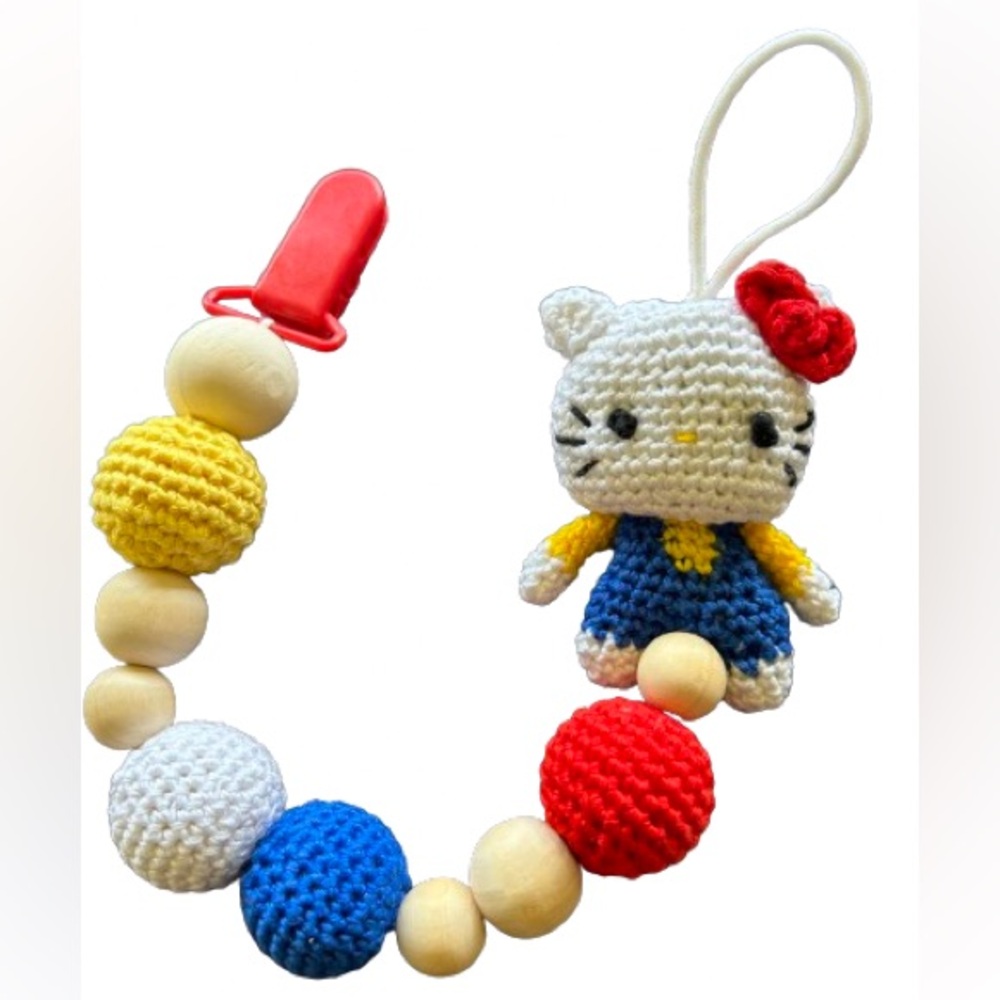 Hello Kitty Baby Pacifier Holder/ Stroller Toy